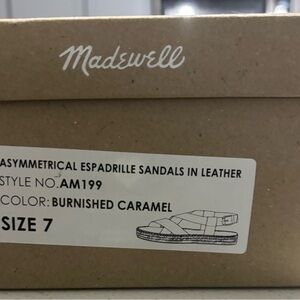 Madewell Asymmetrical Espadrille Sandals